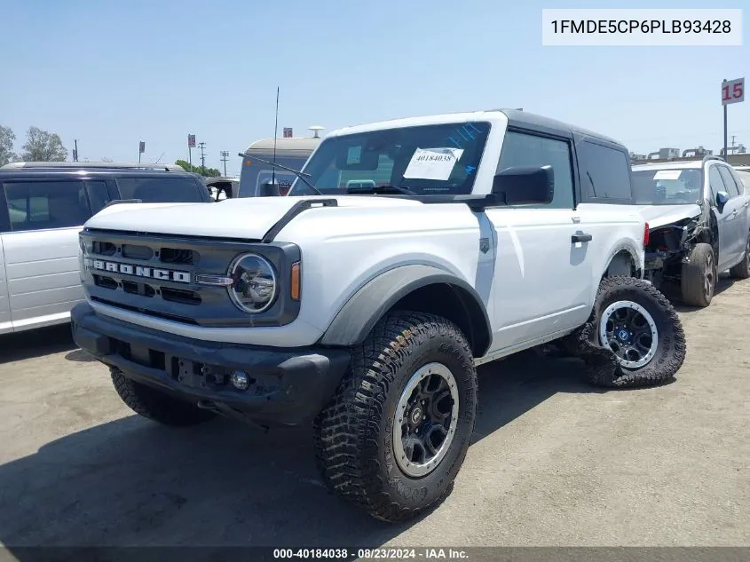 2023 Ford Bronco Big Bend/Black Diamond/Outer Banks/Badlands/Wildtrak VIN: 1FMDE5CP6PLB93428 Lot: 40184038