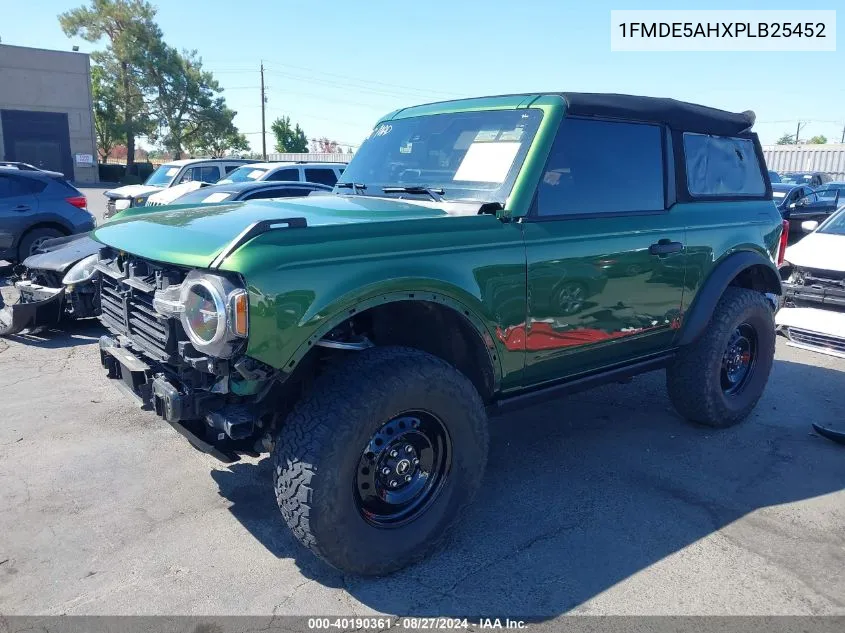 2023 Ford Bronco VIN: 1FMDE5AHXPLB25452 Lot: 40190361