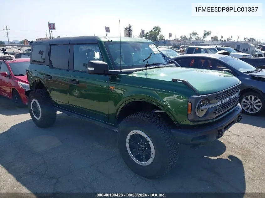 2023 Ford Bronco Badlands VIN: 1FMEE5DP8PLC01337 Lot: 40190428