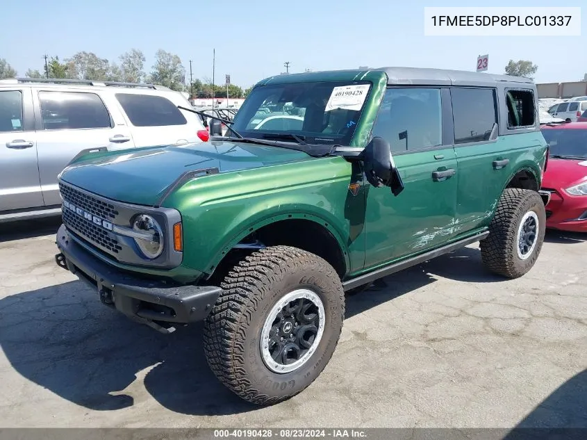 2023 Ford Bronco Badlands VIN: 1FMEE5DP8PLC01337 Lot: 40190428