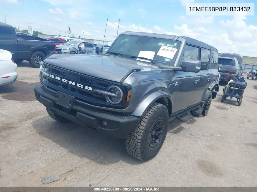 2023 Ford Bronco Outer Banks VIN: 1FMEE5BP8PLB33432 Lot: 40220789