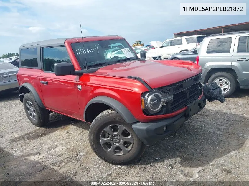 2023 Ford Bronco Big Bend/Black Diamond/Outer Banks VIN: 1FMDE5AP2PLB21872 Lot: 40262482