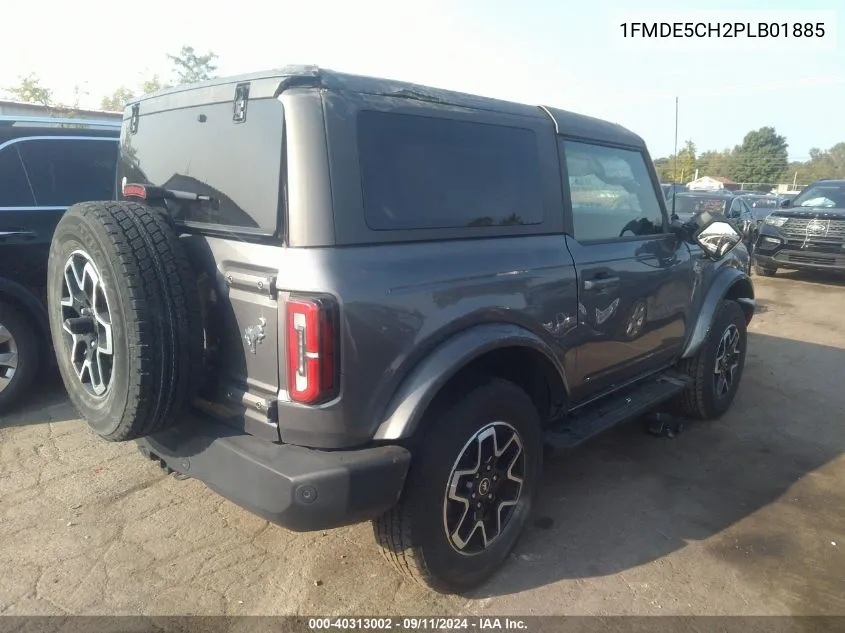 2023 Ford Bronco Big Bend/Black Diamond/Ou VIN: 1FMDE5CH2PLB01885 Lot: 40313002