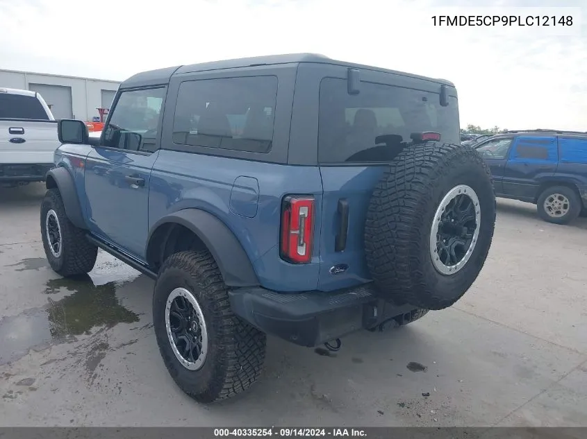 2023 Ford Bronco Big Bend/Black Diamond/Outer Banks/Badlands/Wildtrak VIN: 1FMDE5CP9PLC12148 Lot: 40335254