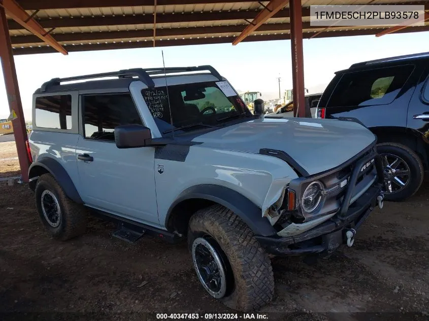 2023 Ford Bronco Big Bend/Black Diamond/Ou VIN: 1FMDE5CH2PLB93578 Lot: 40347453