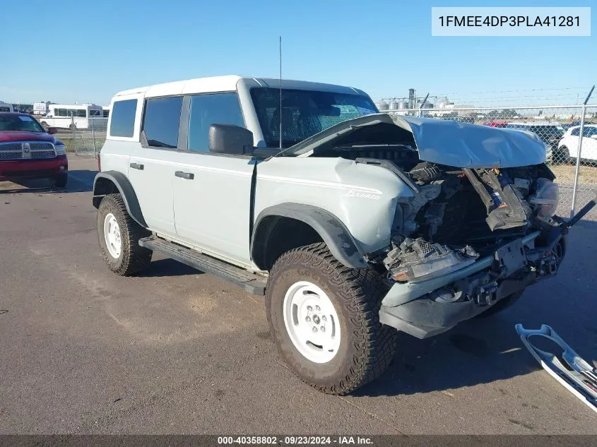 2023 Ford Bronco Heritage Edition VIN: 1FMEE4DP3PLA41281 Lot: 40358802