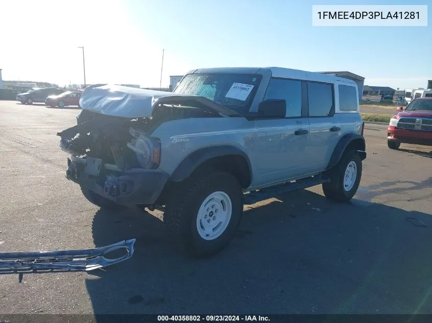 2023 Ford Bronco Heritage Edition VIN: 1FMEE4DP3PLA41281 Lot: 40358802