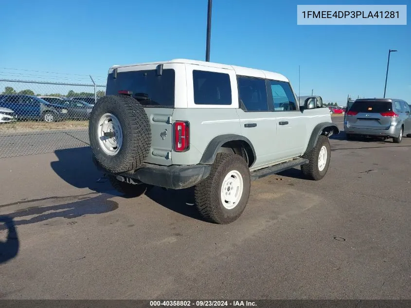 2023 Ford Bronco Heritage Edition VIN: 1FMEE4DP3PLA41281 Lot: 40358802