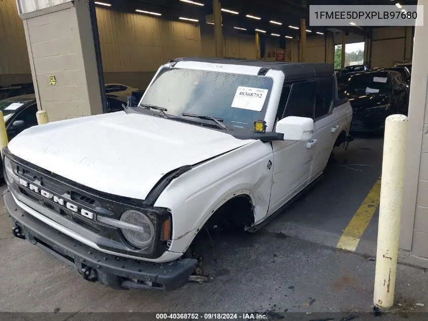 2023 Ford Bronco Outer Banks VIN: 1FMEE5DPXPLB97680 Lot: 40368752