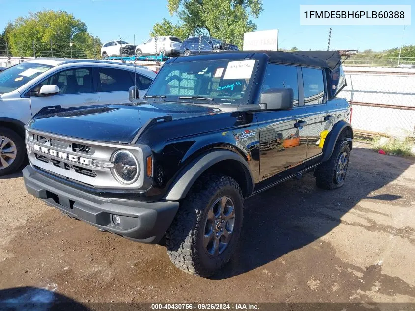 2023 Ford Bronco Big Bend VIN: 1FMDE5BH6PLB60388 Lot: 40430756