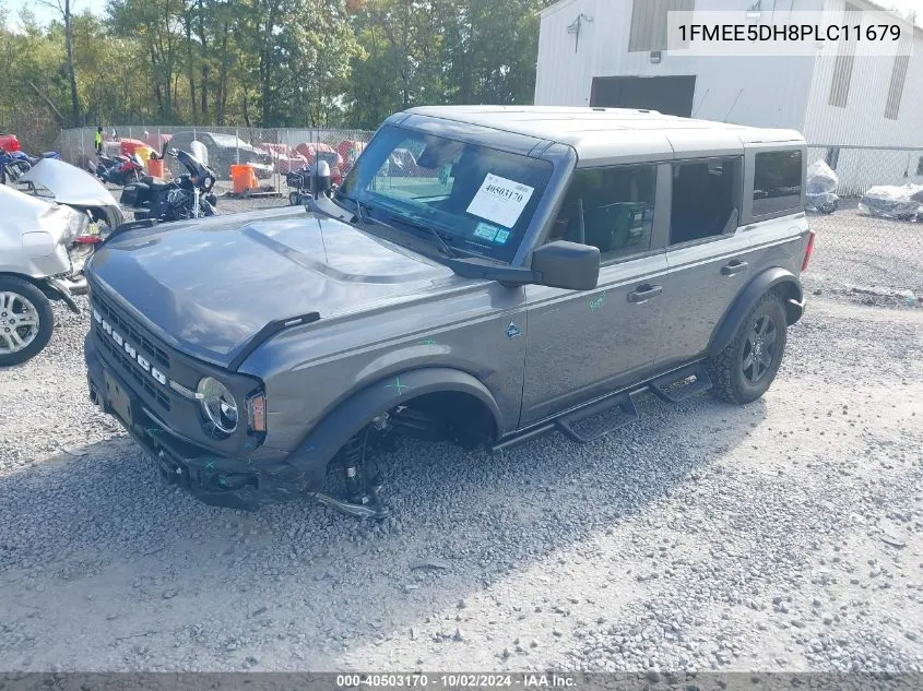 2023 Ford Bronco Black Diamond VIN: 1FMEE5DH8PLC11679 Lot: 40503170