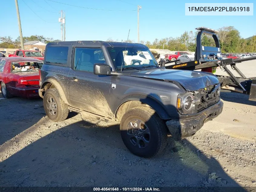 2023 Ford Bronco Big Bend VIN: 1FMDE5AP2PLB61918 Lot: 40541648