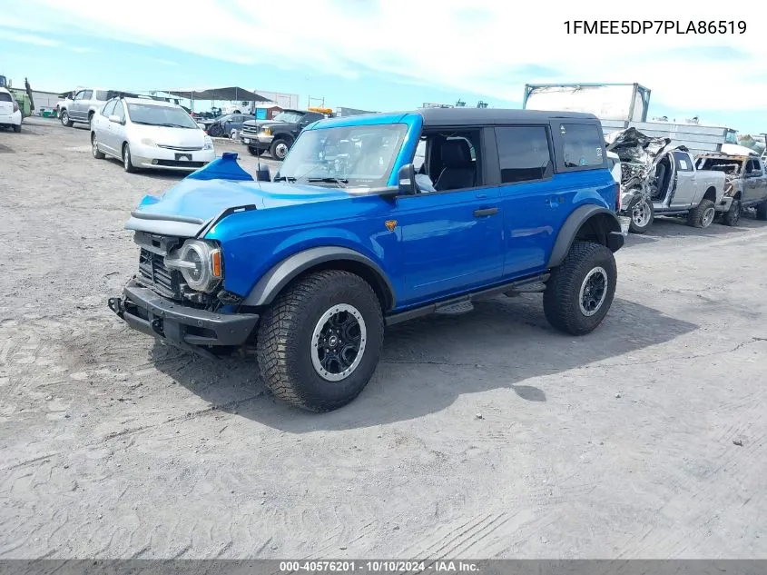 2023 Ford Bronco Badlands VIN: 1FMEE5DP7PLA86519 Lot: 40576201