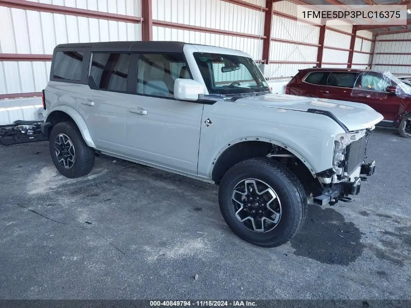 2023 Ford Bronco Outer Banks VIN: 1FMEE5DP3PLC16375 Lot: 40849794