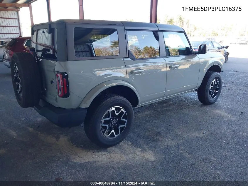 2023 Ford Bronco Outer Banks VIN: 1FMEE5DP3PLC16375 Lot: 40849794