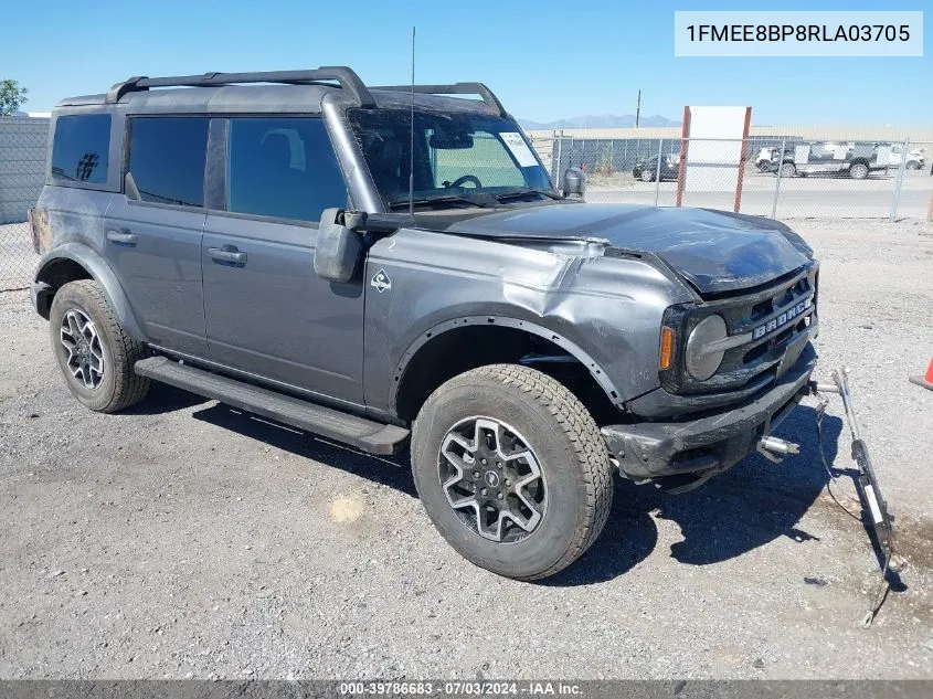 2024 Ford Bronco Outer Banks VIN: 1FMEE8BP8RLA03705 Lot: 39786683