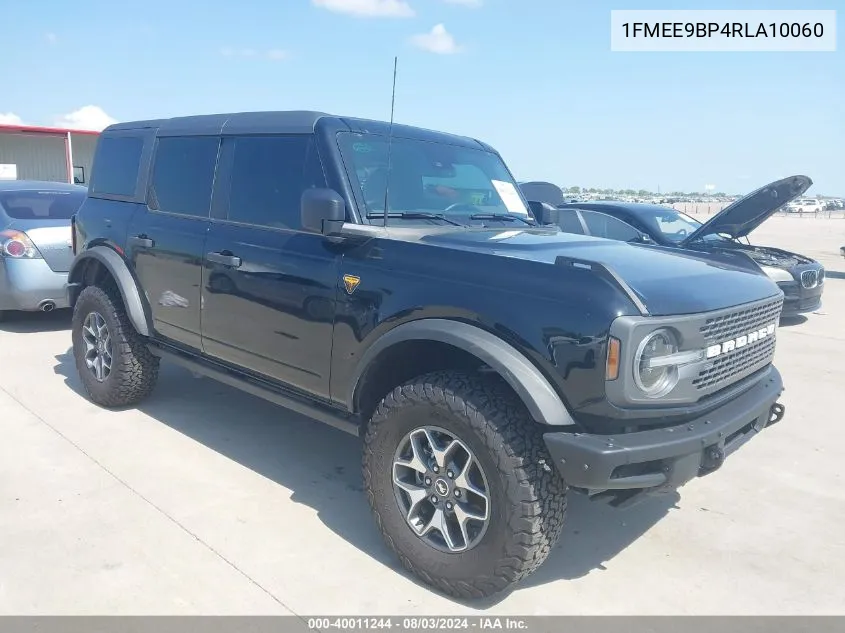 2024 Ford Bronco Badlands VIN: 1FMEE9BP4RLA10060 Lot: 40011244