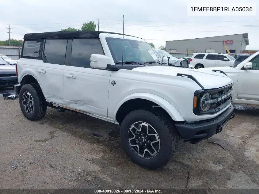 2024 Ford Bronco Outer Banks VIN: 1FMEE8BP1RLA05036 Lot: 40015026