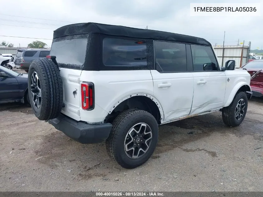 2024 Ford Bronco Outer Banks VIN: 1FMEE8BP1RLA05036 Lot: 40015026