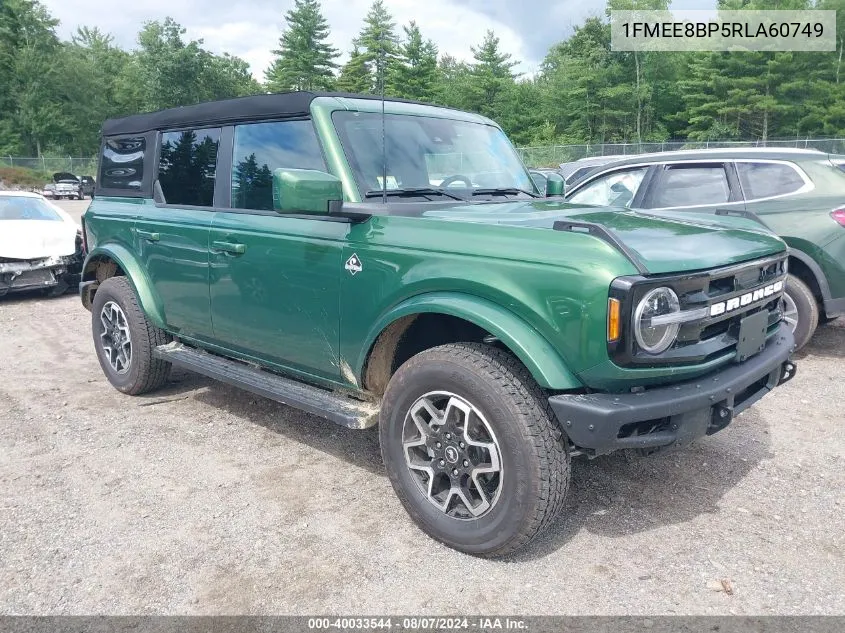 2024 Ford Bronco Outer Banks VIN: 1FMEE8BP5RLA60749 Lot: 40033544