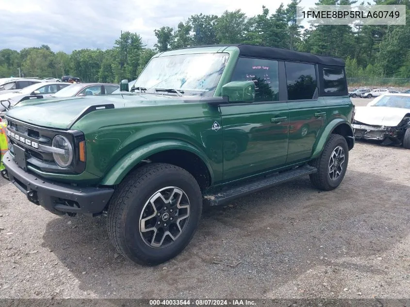 2024 Ford Bronco Outer Banks VIN: 1FMEE8BP5RLA60749 Lot: 40033544