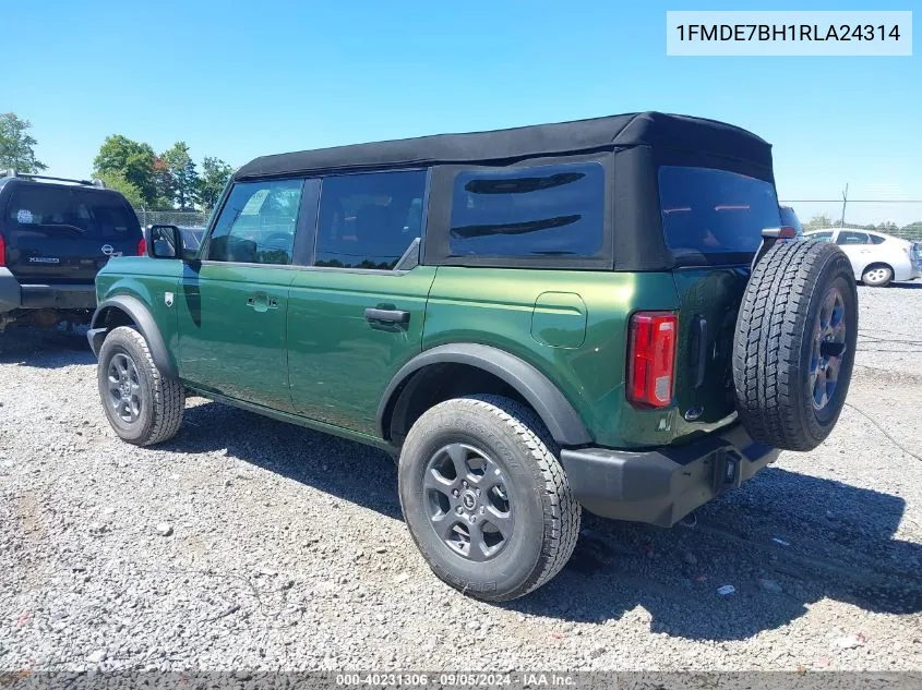 2024 Ford Bronco Big Bend VIN: 1FMDE7BH1RLA24314 Lot: 40231306