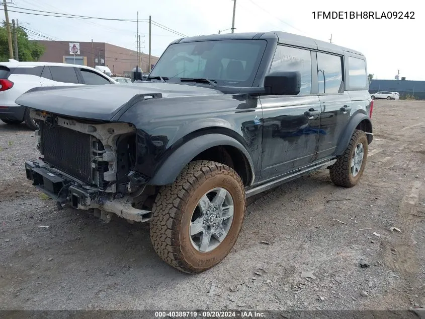 2024 Ford Bronco Black Diamond VIN: 1FMDE1BH8RLA09242 Lot: 40389719