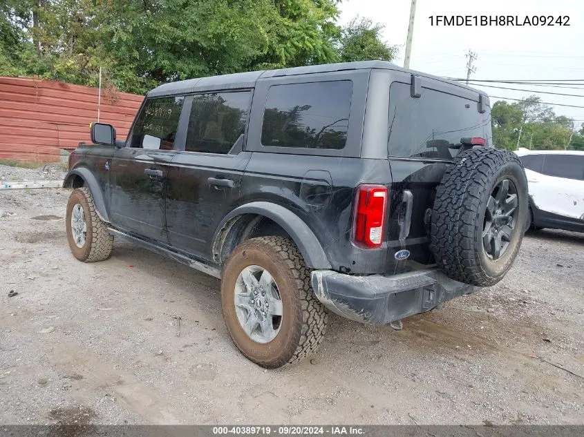 2024 Ford Bronco Black Diamond VIN: 1FMDE1BH8RLA09242 Lot: 40389719