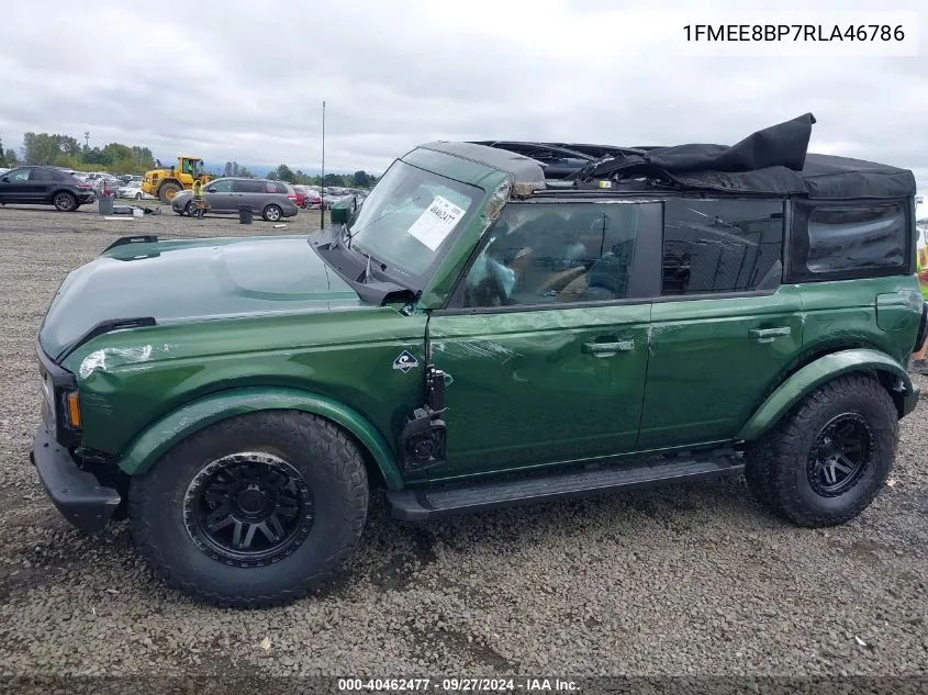 2024 Ford Bronco Outer Banks VIN: 1FMEE8BP7RLA46786 Lot: 40462477