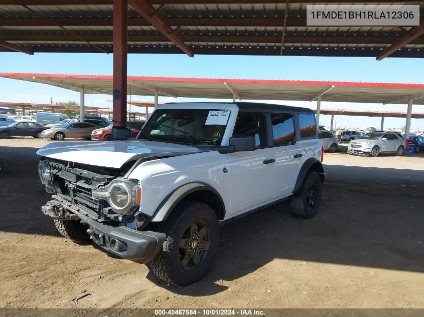 2024 Ford Bronco Black Diamond VIN: 1FMDE1BH1RLA12306 Lot: 40467584