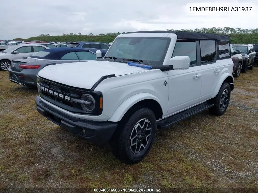 2024 Ford Bronco Outer Banks VIN: 1FMDE8BH9RLA31937 Lot: 40516565