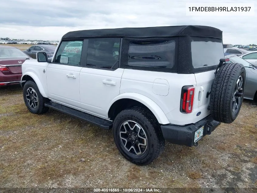 2024 Ford Bronco Outer Banks VIN: 1FMDE8BH9RLA31937 Lot: 40516565