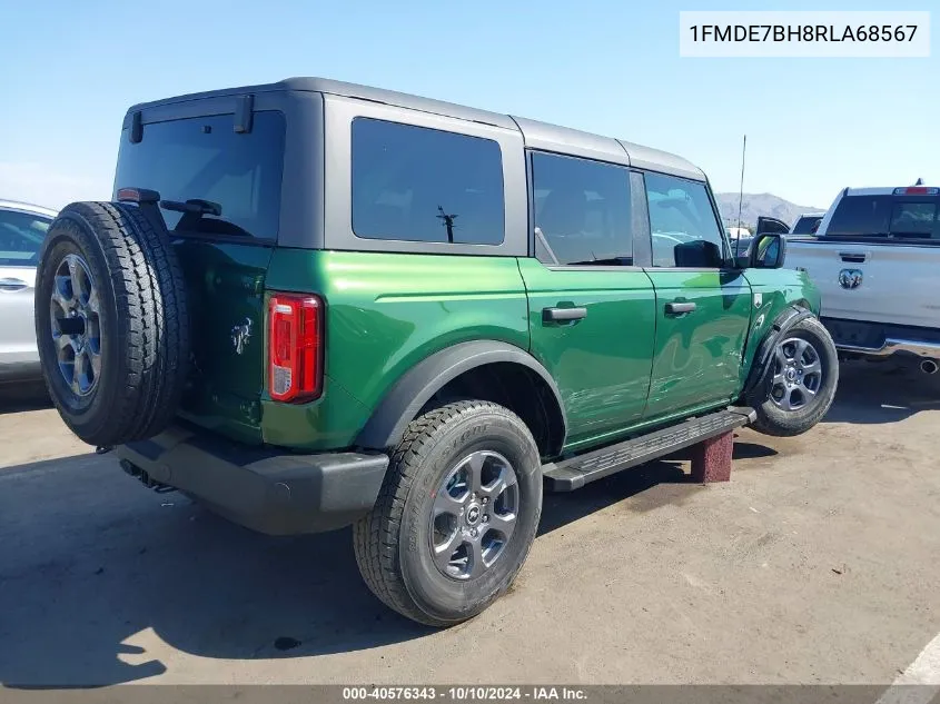 2024 Ford Bronco Big Bend VIN: 1FMDE7BH8RLA68567 Lot: 40576343