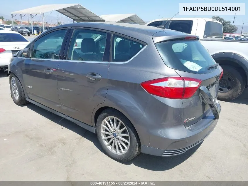 2013 Ford C-Max Hybrid Sel VIN: 1FADP5BU0DL514001 Lot: 40191155