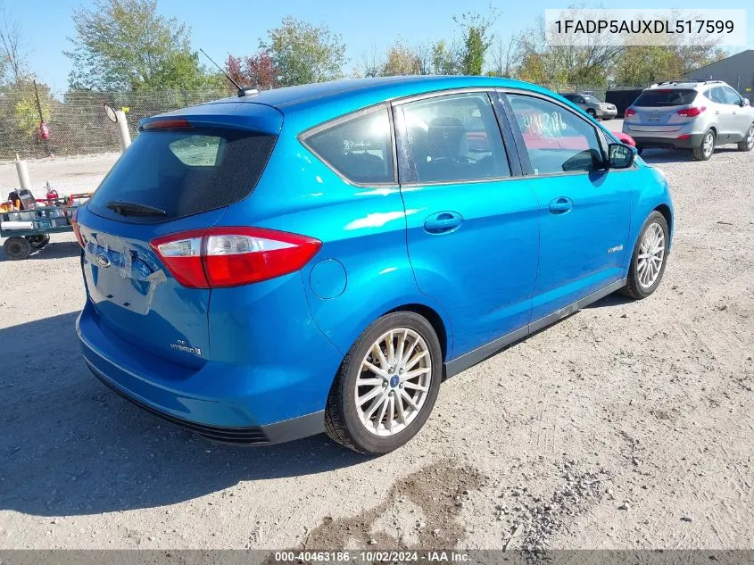 2013 Ford C-Max Hybrid Se VIN: 1FADP5AUXDL517599 Lot: 40463186