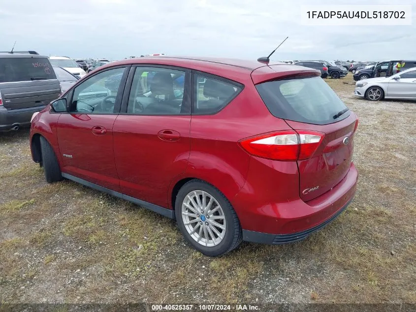 2013 Ford C-Max Hybrid Se VIN: 1FADP5AU4DL518702 Lot: 40525357