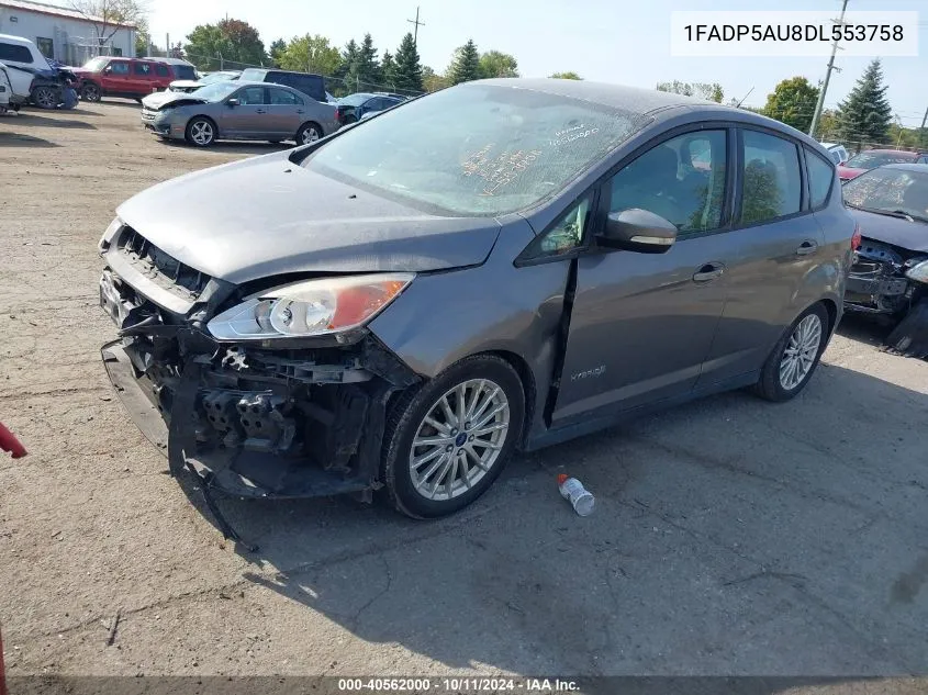 2013 Ford C-Max Hybrid Se VIN: 1FADP5AU8DL553758 Lot: 40562000