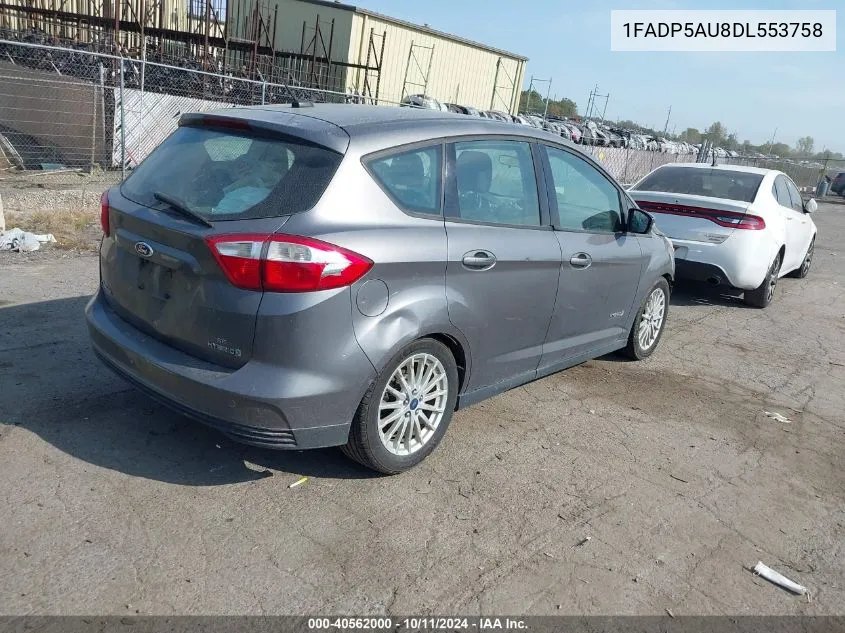 2013 Ford C-Max Hybrid Se VIN: 1FADP5AU8DL553758 Lot: 40562000