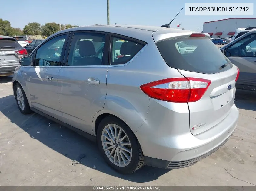 2013 Ford C-Max Hybrid Sel VIN: 1FADP5BU0DL514242 Lot: 40562287