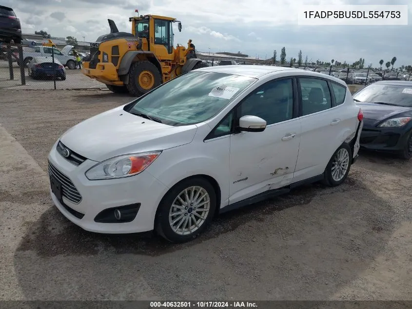 2013 Ford C-Max Hybrid Sel VIN: 1FADP5BU5DL554753 Lot: 40632501