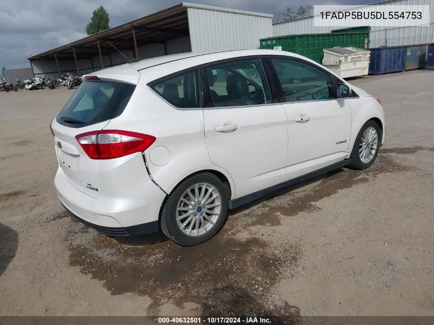 2013 Ford C-Max Hybrid Sel VIN: 1FADP5BU5DL554753 Lot: 40632501