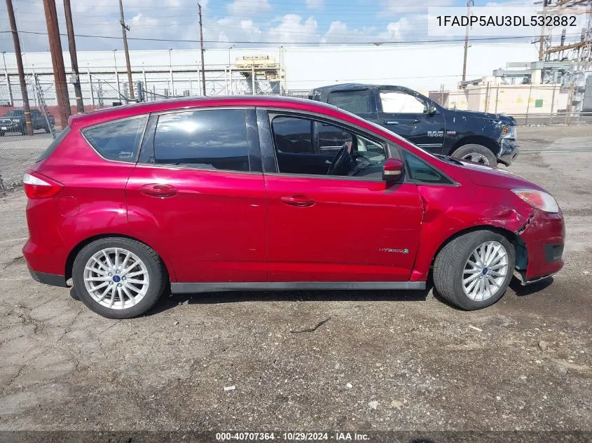 2013 Ford C-Max Hybrid Se VIN: 1FADP5AU3DL532882 Lot: 40707364