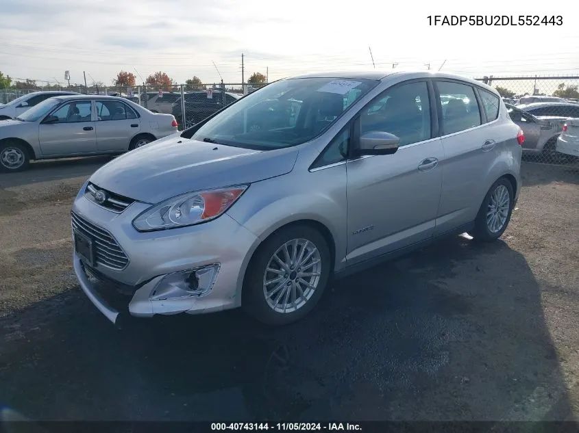 2013 Ford C-Max Hybrid Sel VIN: 1FADP5BU2DL552443 Lot: 40743144