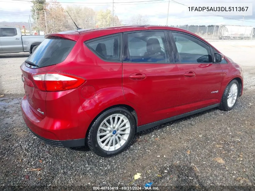 2013 Ford C-Max Hybrid Se VIN: 1FADP5AU3DL511367 Lot: 40753419