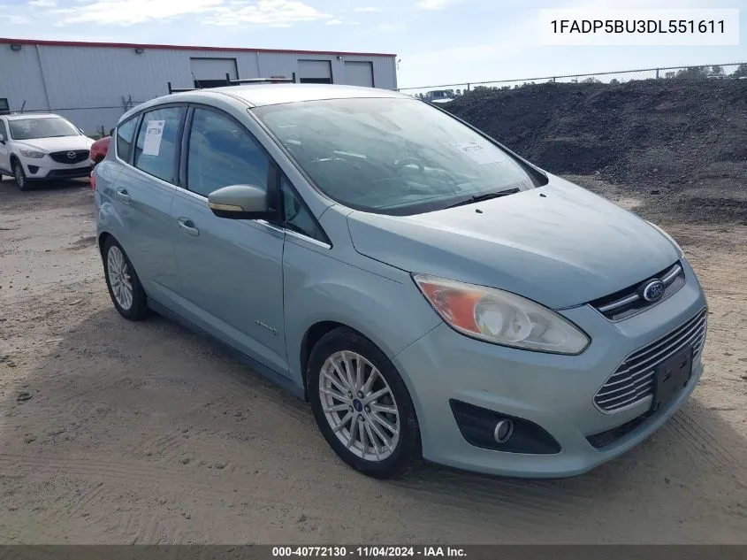 2013 Ford C-Max Hybrid Sel VIN: 1FADP5BU3DL551611 Lot: 40772130