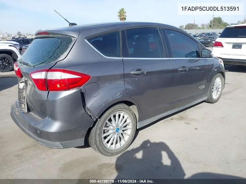 2013 Ford C-Max Energi Sel VIN: 1FADP5CU0DL513591 Lot: 40789778