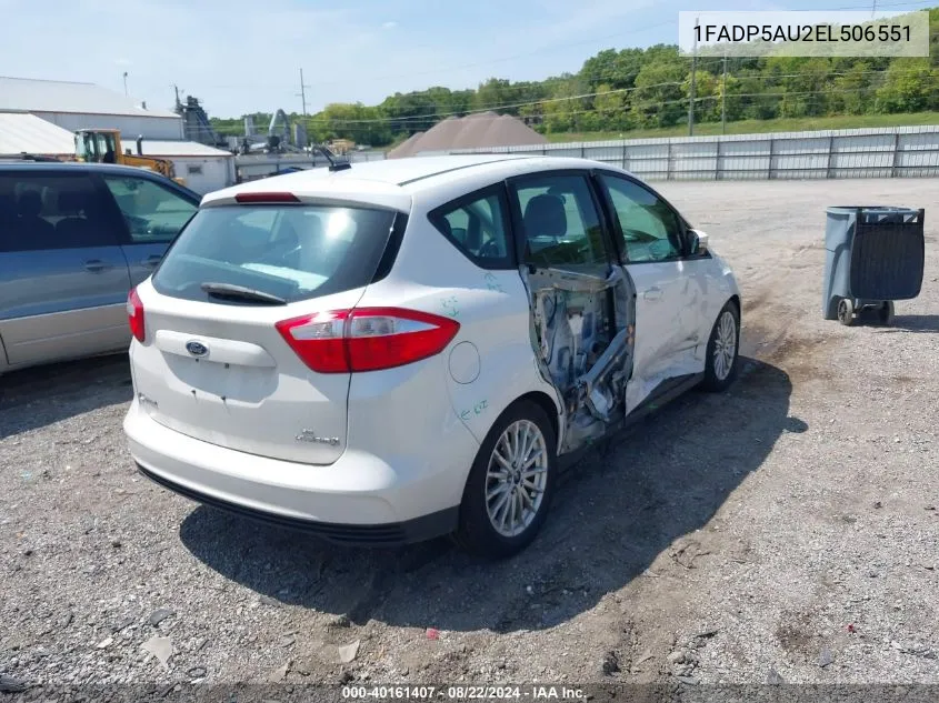 2014 Ford C-Max Hybrid Se VIN: 1FADP5AU2EL506551 Lot: 40161407