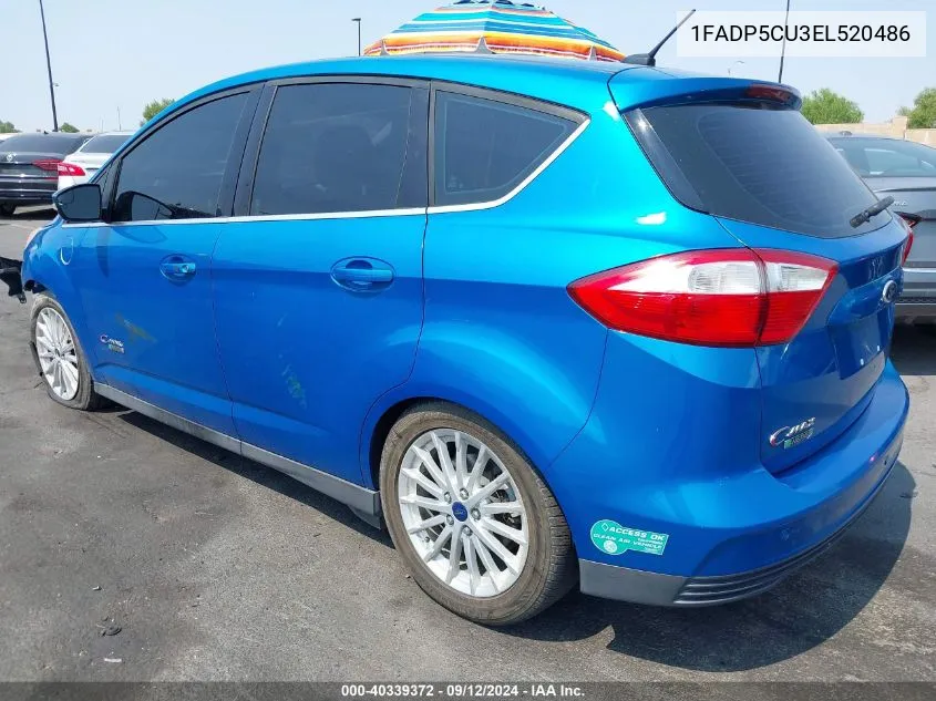 2014 Ford C-Max Energi Sel VIN: 1FADP5CU3EL520486 Lot: 40339372