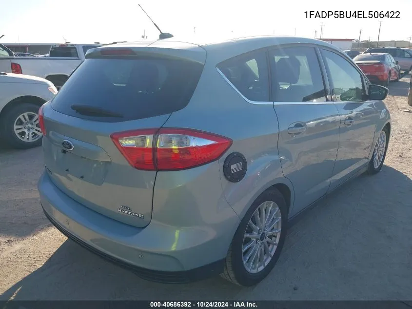 2014 Ford C-Max Hybrid Sel VIN: 1FADP5BU4EL506422 Lot: 40686392