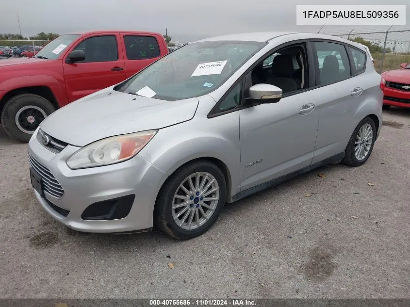 2014 Ford C-Max Hybrid Se VIN: 1FADP5AU8EL509356 Lot: 40755686